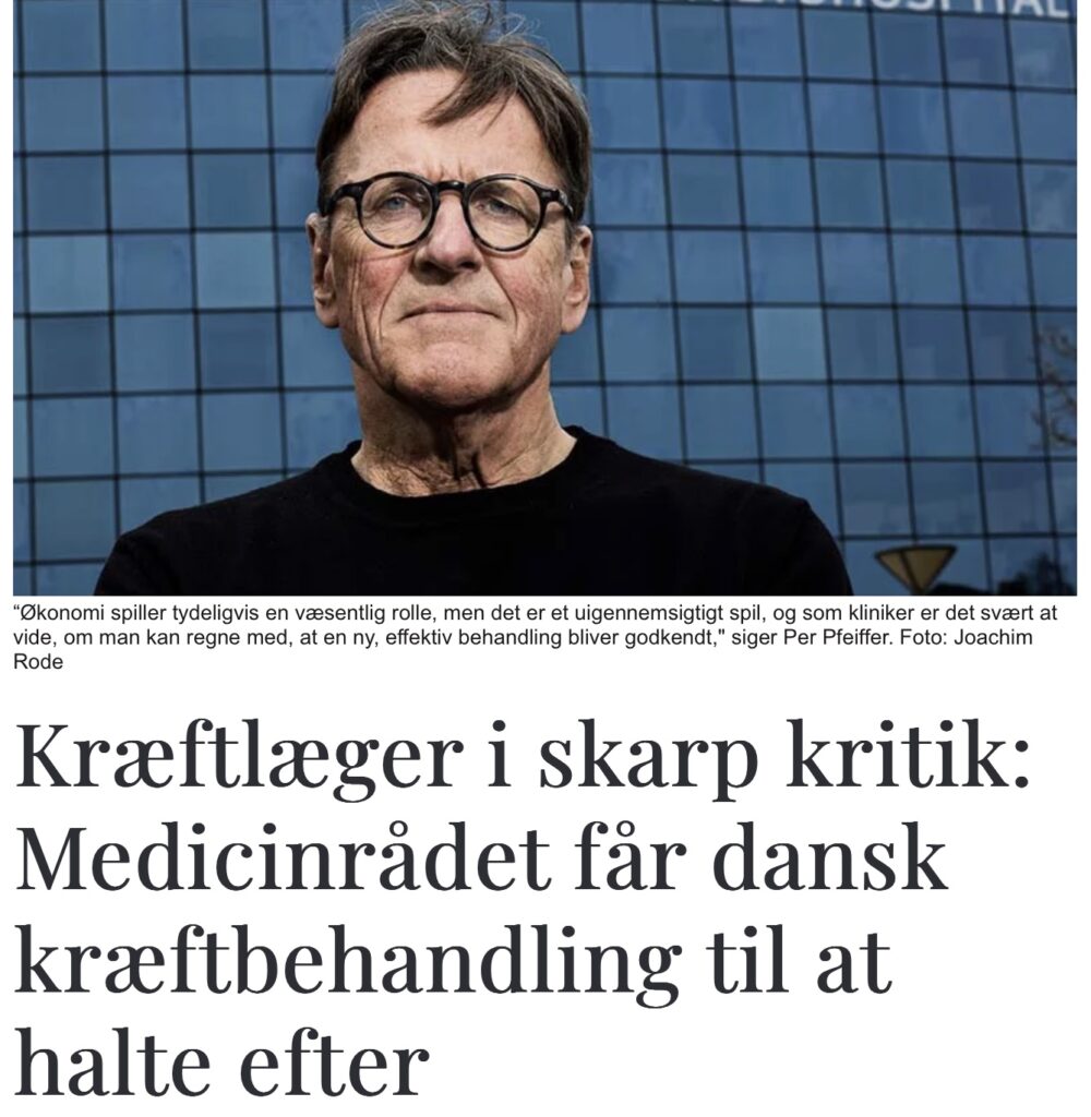 Medicinrådet får dansk kræftbehandling til at halte efter